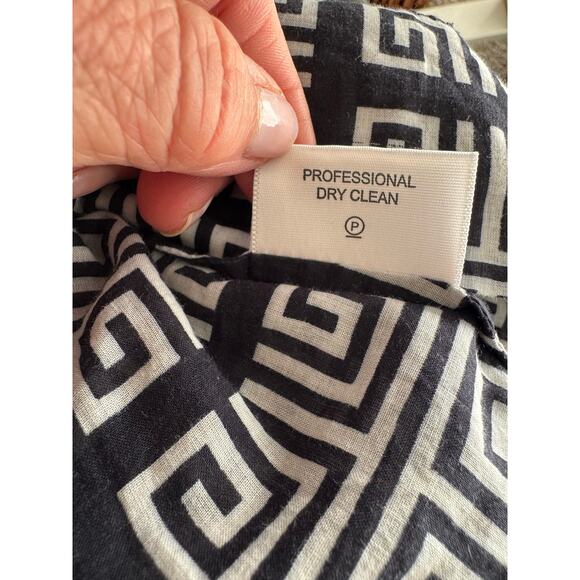 Tory Burch Sleeveless Greek Key Print Cotton Top - Picture 7 of 8